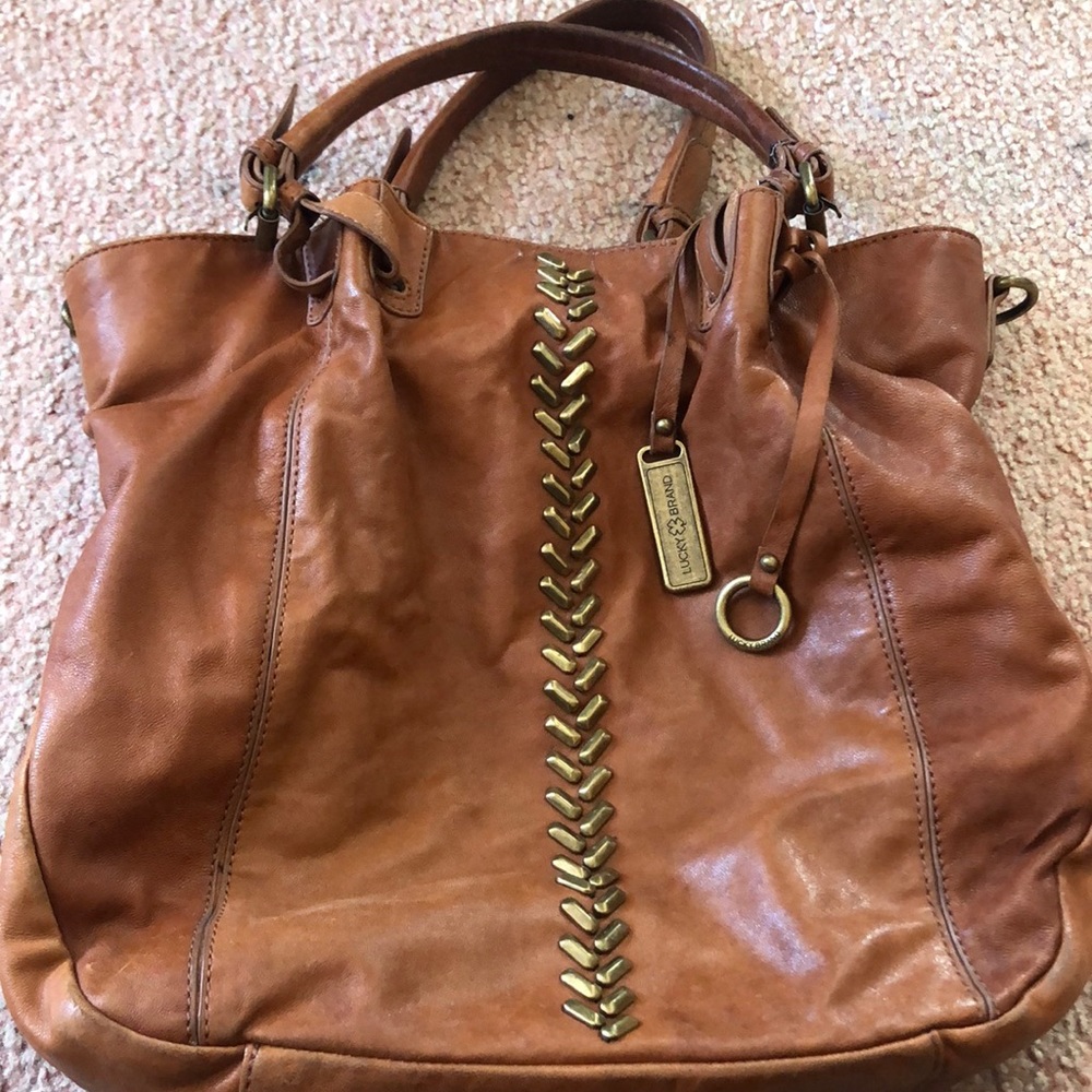 Lucky brand 100% leather tote bag